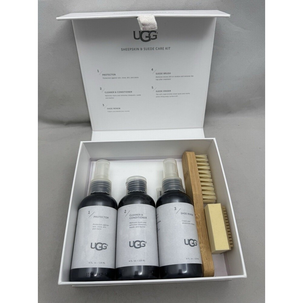 UGG Sheepskin Suede Care Kit Shoe Cleaner Boot Conditioner Brush Protector Renew